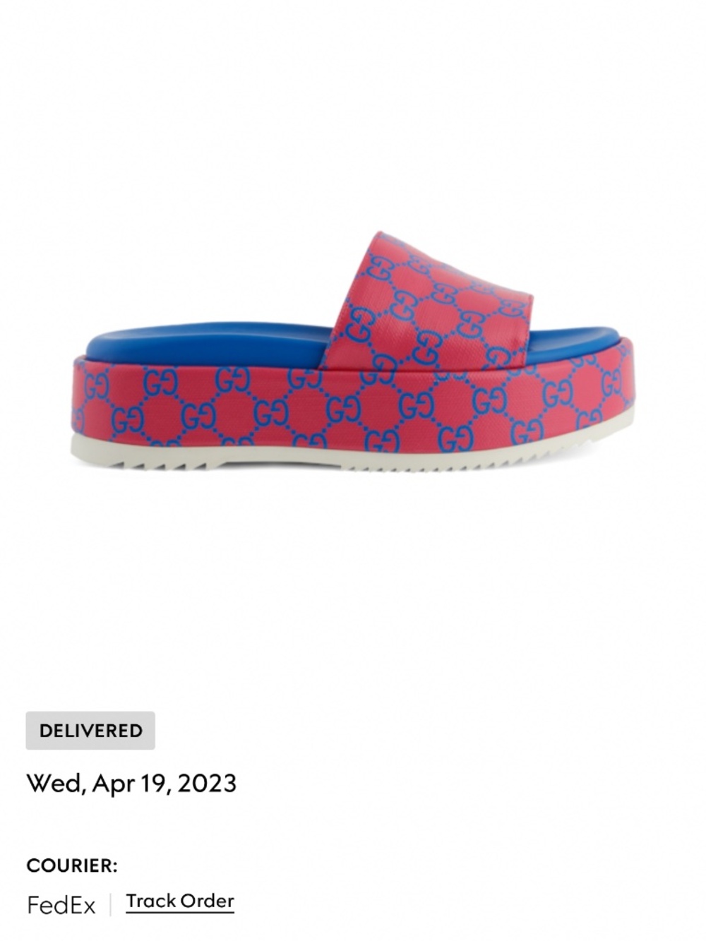 Gucci platform slides
